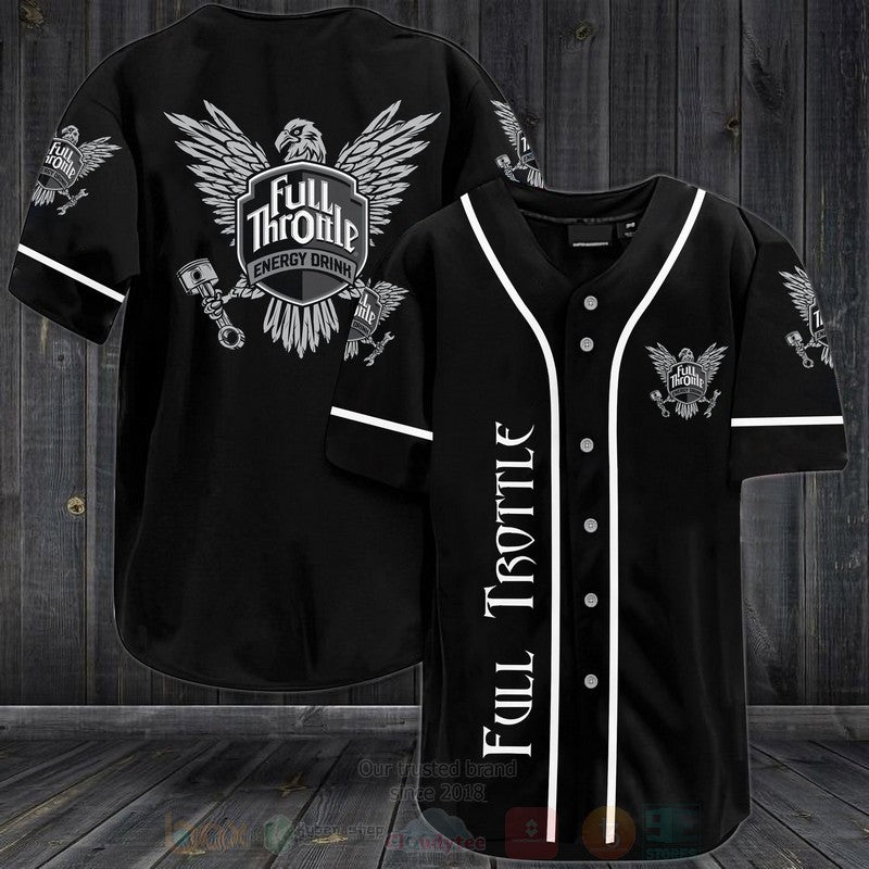 FASHION Full Throttle Energy Drink Baseball Jerseys Botton Shirt