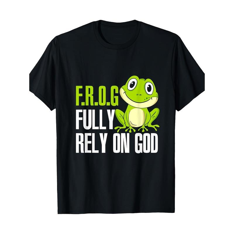 Fully Rely On God Christian Frog Lover MP 100% Cotton T-Shirt made in usa Hoodie, Sweatshirt | WearSparks.com