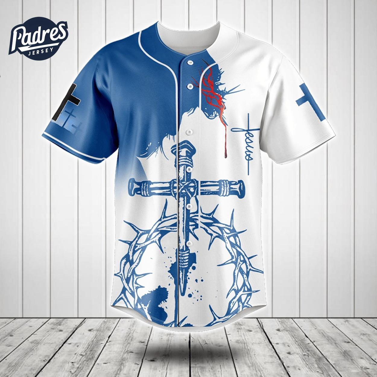 Fully Vaccinated The Blood Of The Jesus Baseball Jersey Style - Padres Jersey Oasis: Elevate Your Baseball... (Image 1)