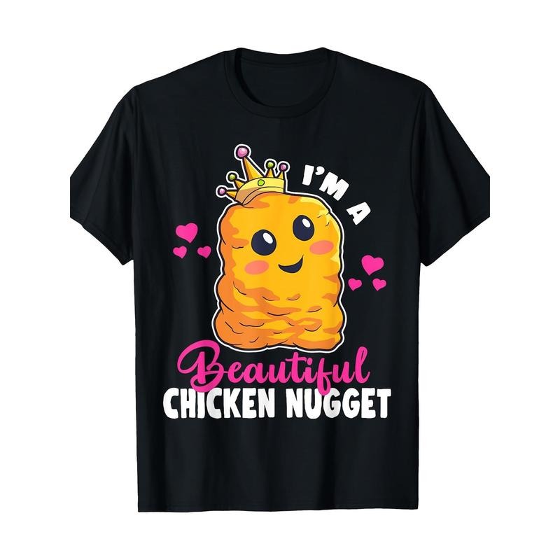 Fun 100% Cotton Kawaii Nug Life T-Shirt for Chicken Nugget Lovers, 220g made in usa Hoodie, Sweatshirt | WearSparks.com