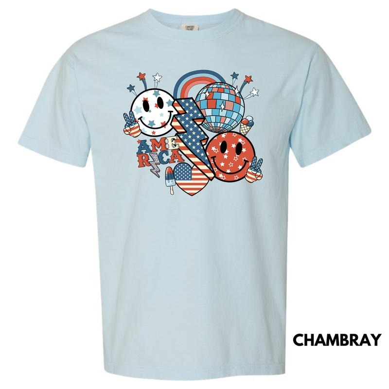 Fun America Collage Comfort Colors T-Shirt 'NLB' Hoodie, Sweatshirt | WearSparks.com