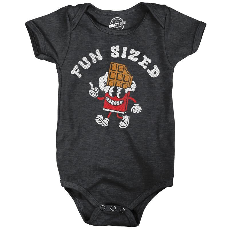 Fun Sized Baby Bodysuit Funny Sarcastic Candy Bar Graphic Novelty Jumper For Infants Funny Baby Onesies Sarcastic Onesie...