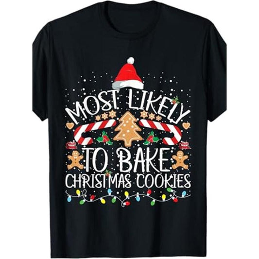 Fun bakers most likely to bake at Christmas -100% cotton T-shirt Made in USA Hoodie, Sweatshirt | WearSparks.com