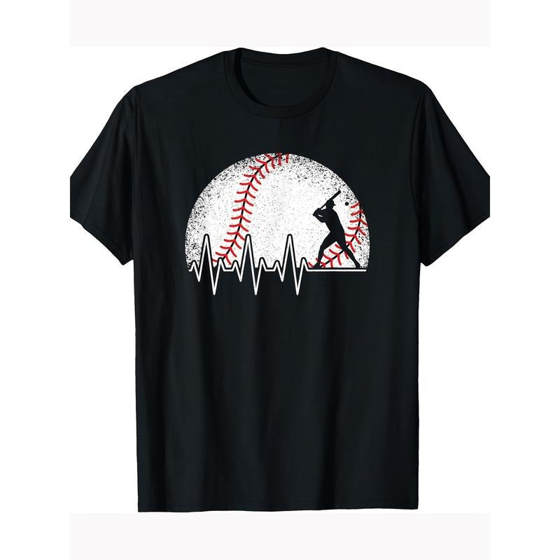 Fun baseball Heartbeat Baseball Player T-shirt 100% cotton T-shirt Made in USA Hoodie, Sweatshirt | WearSparks.com