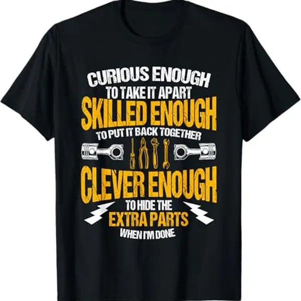 Funny Auto Mechanic T-Shirt, Funny Car Mechanic Gift Mechanic Tool Tuner T-Shirt