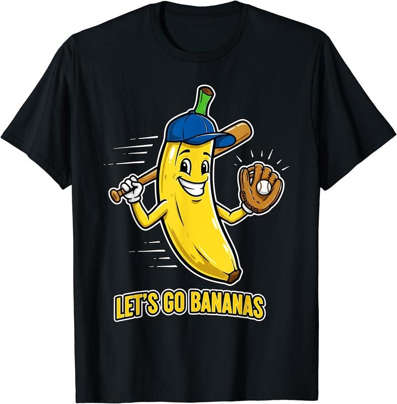 Funny Banana Shirts Gift Fruit Lovers Boys Lets Go Bananas T-Shirt | Unisex Cotton Tee Gift, Crewneck, Short Sleeve...