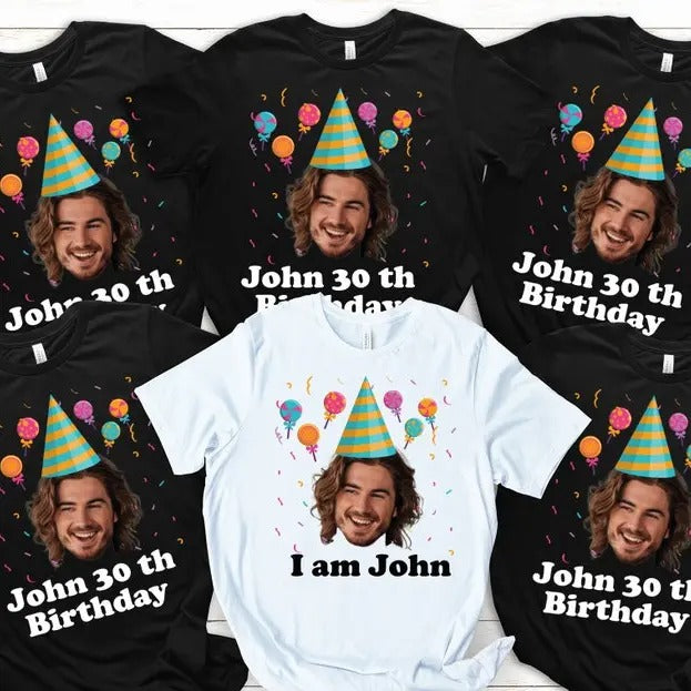 Funny Birthday Shirt, Birthday Photo Shirts, Matching Birthday Party Group Shirt, Custom Face Birthday Shirt, Birthday...