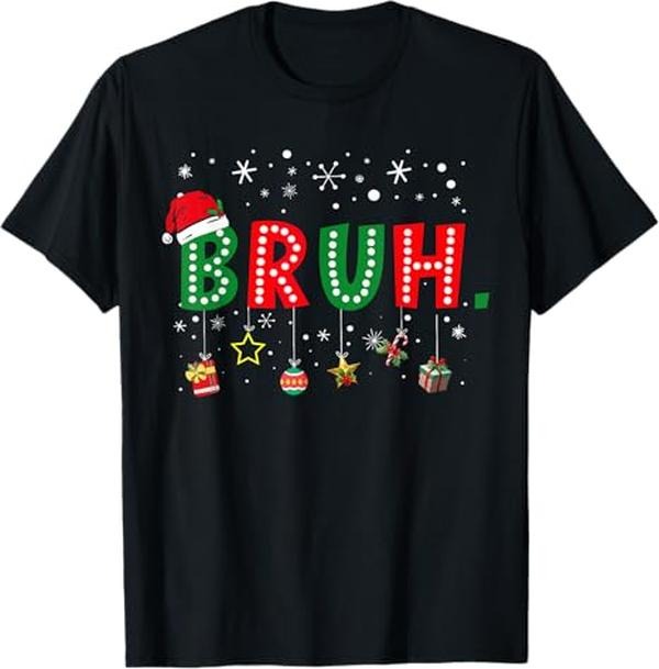 Funny Bruh Shirt, Bruh Meme Funny Christmas Saying Bro Greeting T-Shirt - Menswear Top Hoodie, Sweatshirt | WearSparks.com