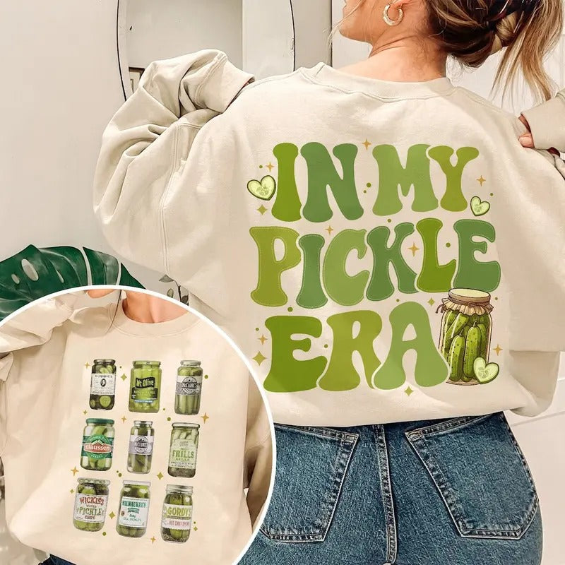 Funny Canned Pickles Sweatshirt, In My Pickle Era Shirt Hoodie | WearSparks.com