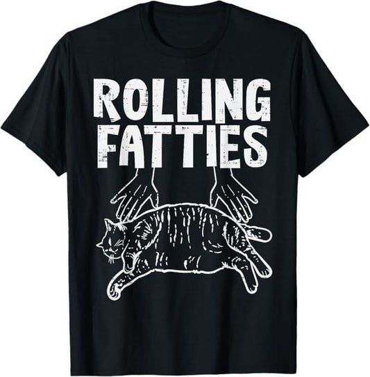 Funny Cat Shirts, Rolling Fatties Cat Funny Fat Kitten Men Women T-Shirt - Menswear Top Hoodie, Sweatshirt | WearSparks.com