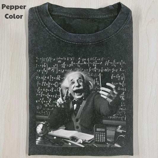 Funny Character Vintage Graphic Tee, Albert Einstein Solve Math T-Shirt, Unisex Meme Cringe Funny Shirt, Menswear...