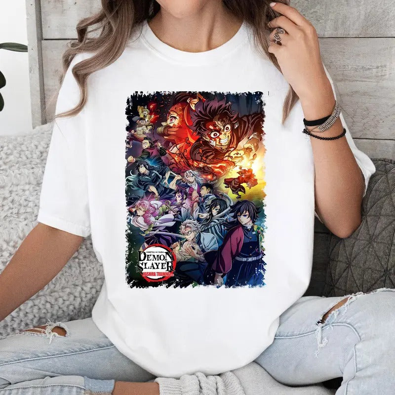 Funny DM Characters Hashira Shirt Crewneck Hoodie Comfort Cotton Sweatshirt | WearSparks.com