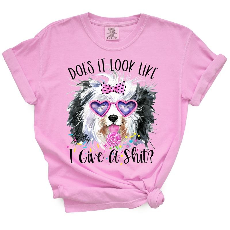 Funny Does It Look Like I Give A Shit Dog TShirt Hoodie, Sweatshirt | WearSparks.com