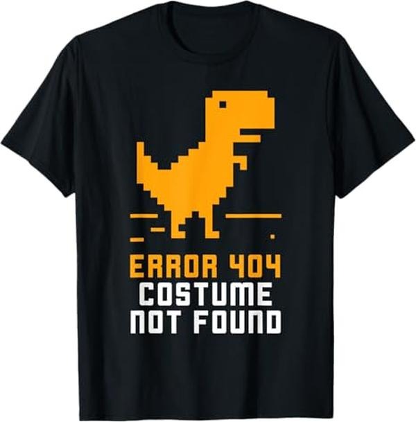 Funny Error 404 Costume Not Found Shirt, Error 404 Costume Not Found Alternative Funny Halloween Geek T-Shirt