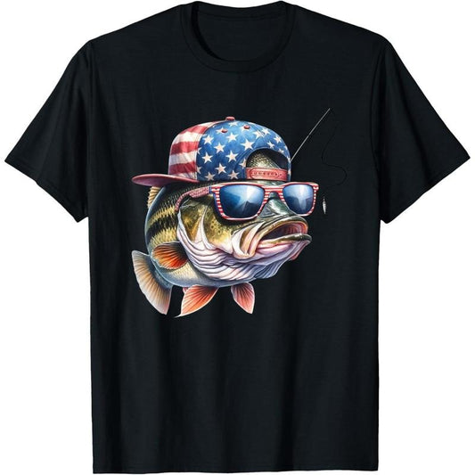 Funny Fishing & Fisherman Gift American Flag T-Shirt made in usa Hoodie, Sweatshirt | WearSparks.com