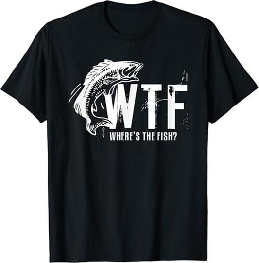 Funny Fishing Shirts, Wheres The Fish Mens Funny Fishing T-Shirt Cotton Fashion Hoodie, Sweatshirt | WearSparks.com