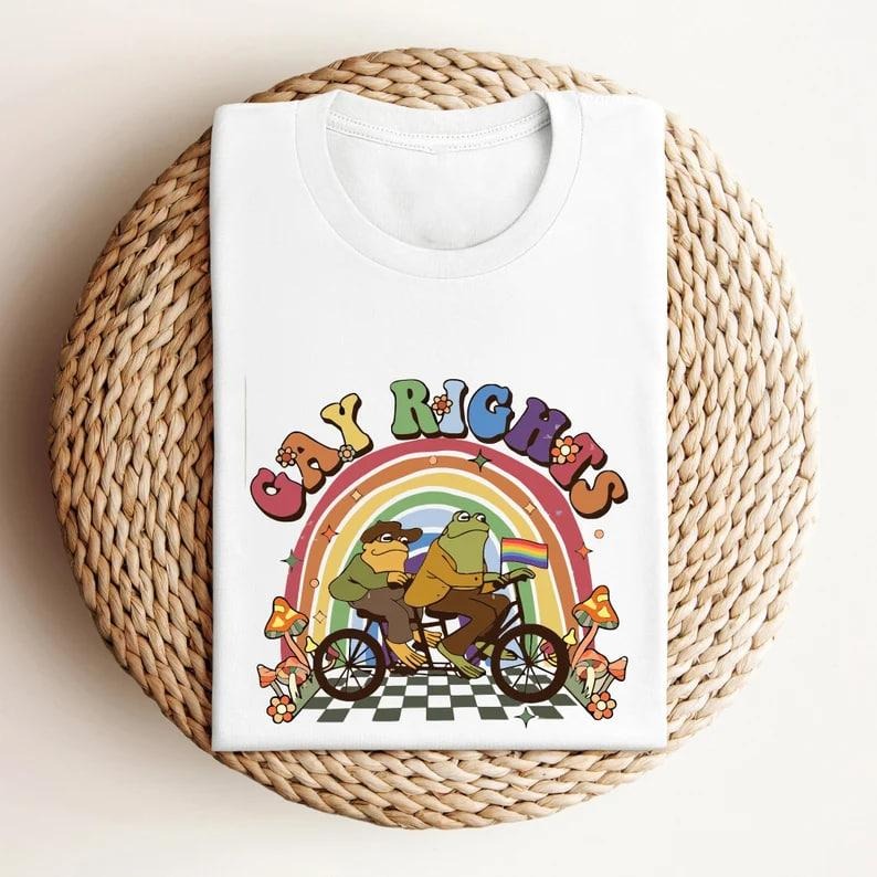 Funny Frog Gay Rights LGBT Rainbow T-shirt, Funny LGBT Shirt, Frog And Toad Pride T-Shirt, LGBTQ Shirtstyle{n002}3...