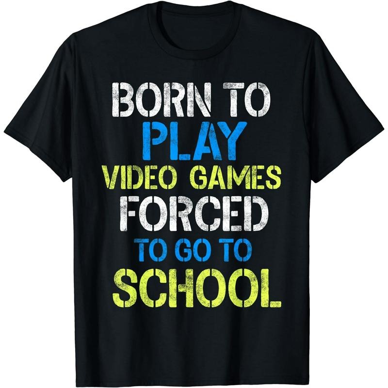 Funny Gamer Shirts, Special Gifts For Gamers, Born To Play Video Games Shirt Funny Video Gamer Gift Gaming T-Shirt...