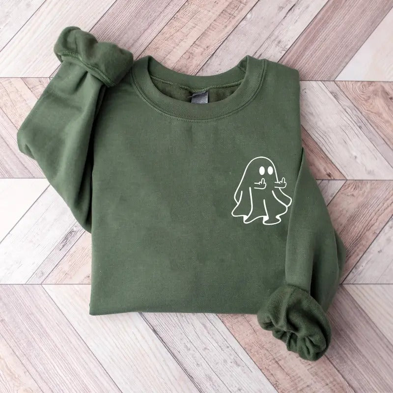 Funny Ghost Halloween Sweatshirt, Ghost Shirt, Halloween Sweatshirt, Spooky Ghost Sweater, Spooky Season, Fall Halloween...