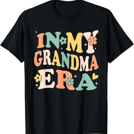 Funny Grandma Shirt, Gift For Grandmother, In My Grandma Era Funny Sarcastic Groovy Retro Mothers Day T-Shirt Casual...