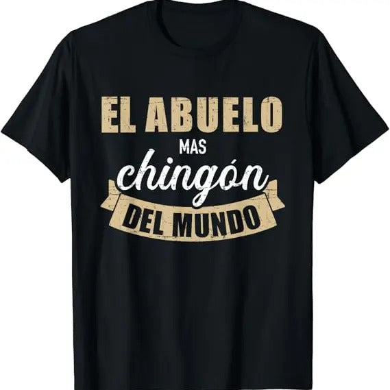 Funny Grandpa Shirt, Gift For Grandfather, El abuelo mas chingón del mundo T-Shirt Menswear Casual Cotton Top Hoodie,...