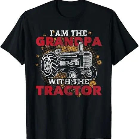 Funny Grandpa Shirt, Gift For Grandfather, Funny Grandpa Tractor T-Shirt Menswear Casual Cotton Top Hoodie, Sweatshirt