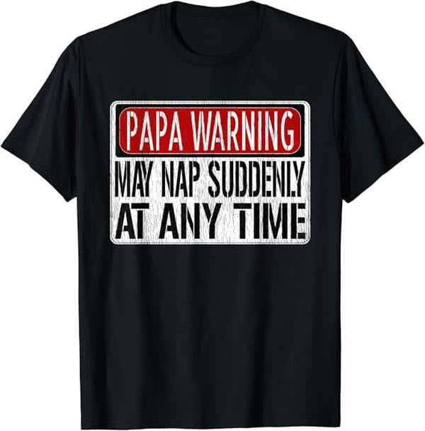 Funny Grandpa Shirt, Gift For Grandfather, Funny Papa Warning Sign T-Shirt Menswear Casual Cotton Top Hoodie, Sweatshirt