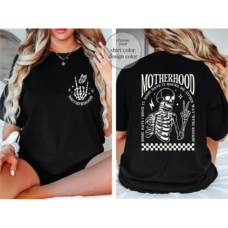 Funny Halloween Mom Shirt Motherhood Halloween Shirt Rocking Motherhood Shirt New Mom Halloween Tee Halloween Mom Shirt...