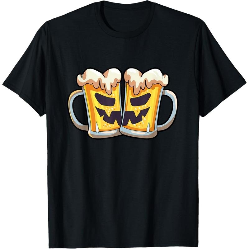 Funny Halloween Shirt Men Beer Lover Scary Pumpkin Face T-Shirt  made in us Hoodie, Sweatshirt | WearSparks.com