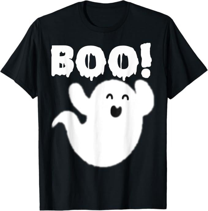 Funny Halloween Shirts For Men, Cool Funny Ghost Boo Halloween T-Shirt Menswear