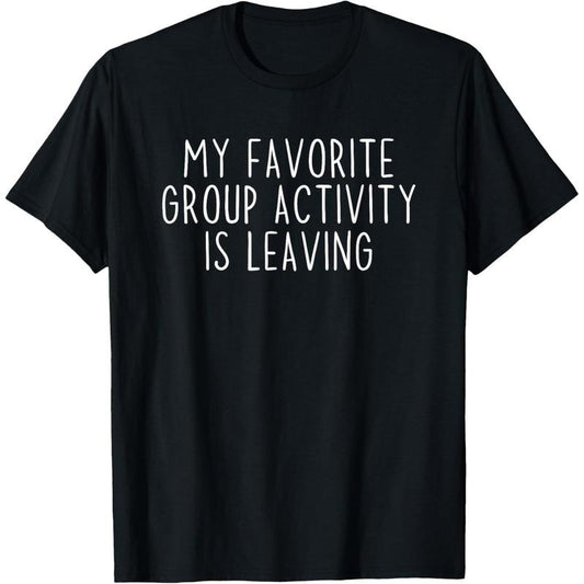 Funny Introvert Antisocial Sarcastic Humorous Black Unisex-Adults Small Cotton Short Sleeve Classic Fit Crew Neck T-Shirt...