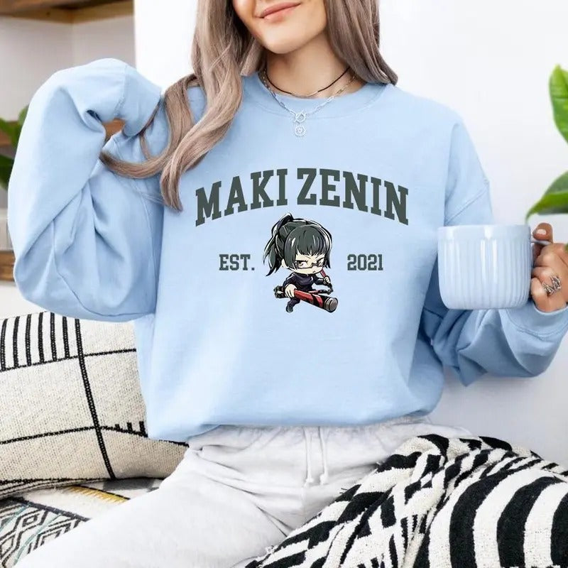 Funny JJK Characters Crewneck, Anime Character Print Crewneck T-Shirts, Hoodie, Sweatshirt | WearSparks.com