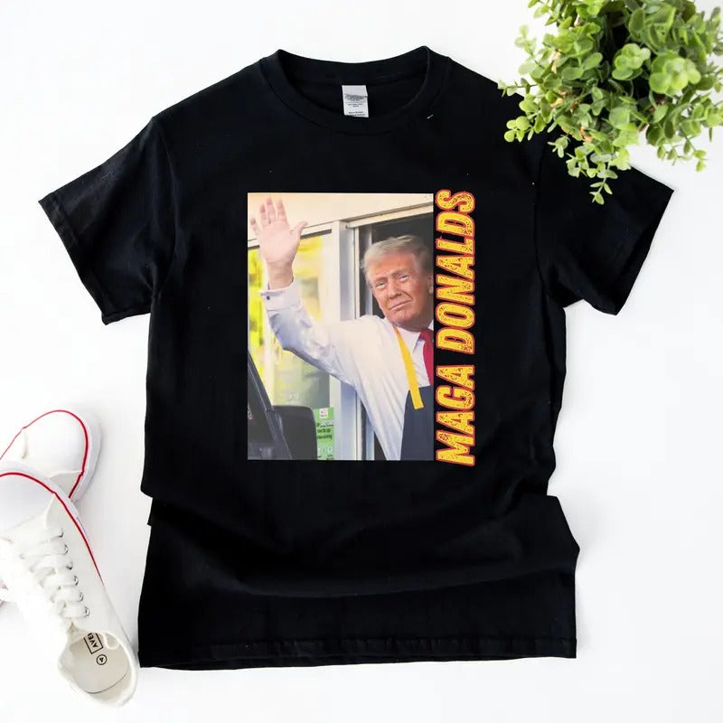 Funny MAGA Trump McDonalds Shirt, Pennsylvania Trump Vance 2024 Graphic Printed Unisex Cotton T-Shirt Hoodie, Sweatshirt