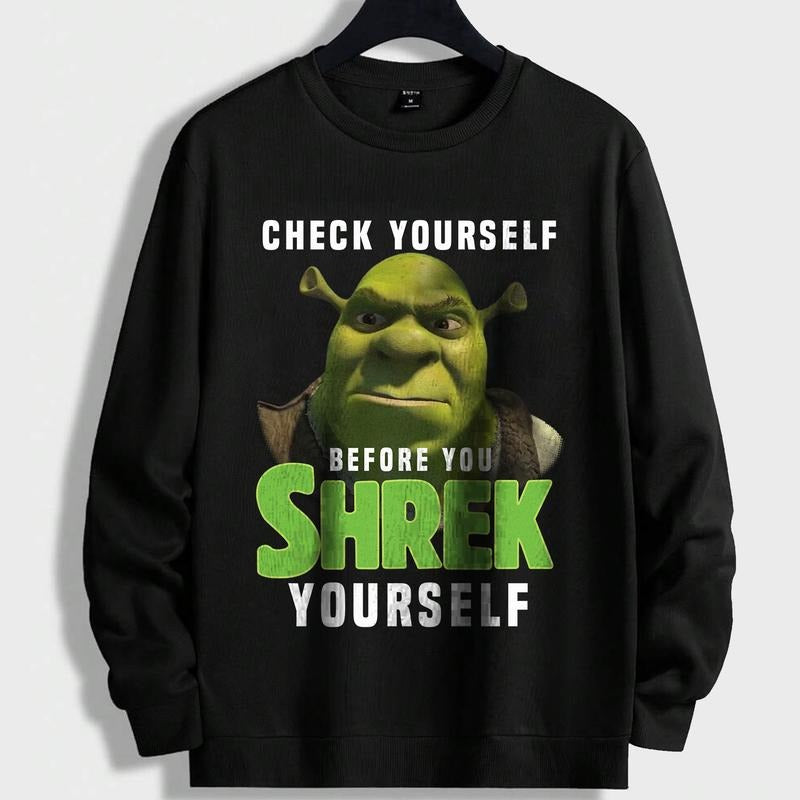 Funny Meme Check Yourself Before You Shrek Yourself Shirt, Shrek Funny Trending Shirt, Fiona And Shrek Shirt, Shrek Face...