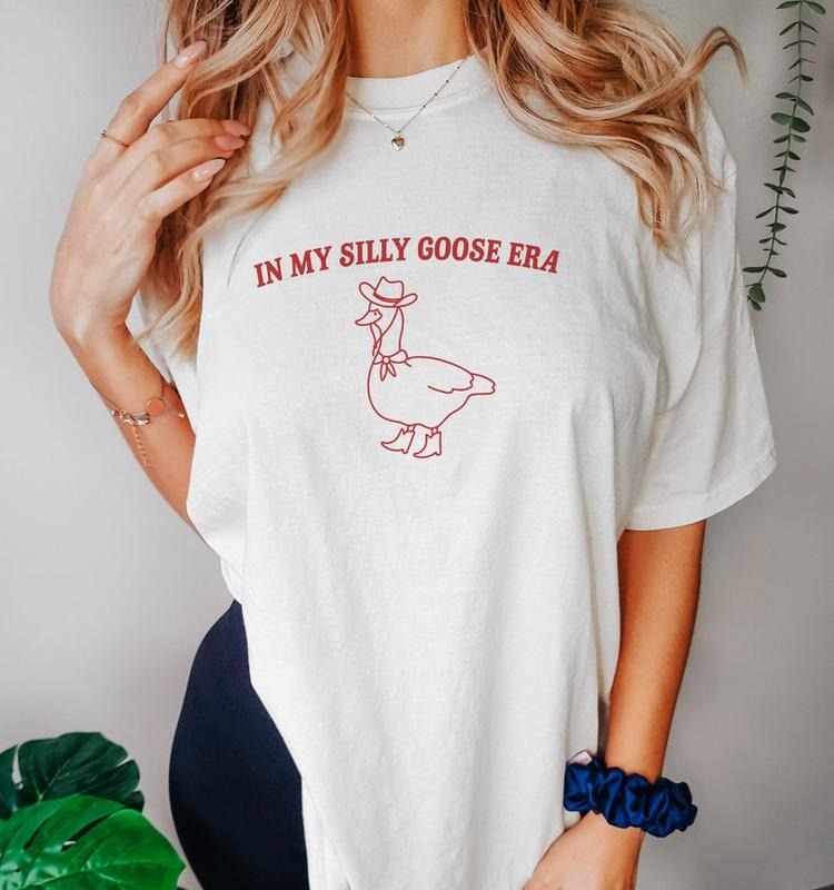 Funny Meme Shirt, In My Silly Goose Era Tee, Gift Unisex T-Shirt Hoodie, Sweatshirt | WearSparks.com