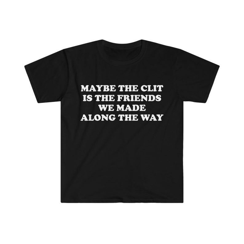 Funny Meme Shirt, Maybe the Cl*t is the Friends We Made Along the Way Joke Tee, Gift Unisex T-Shirt Hoodie, Sweatshirt