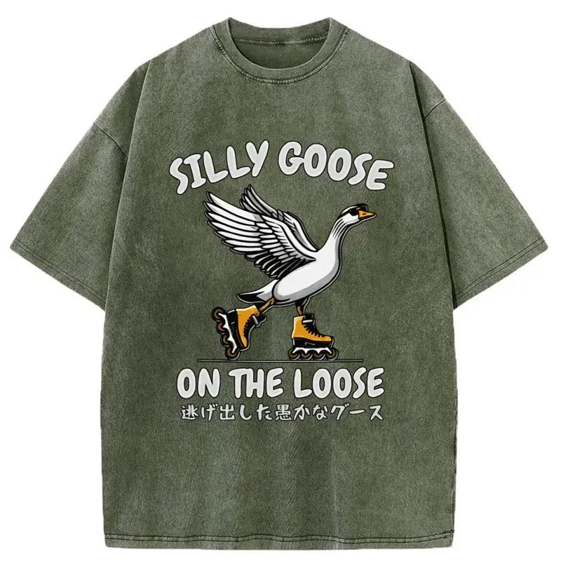 Funny Meme Shirt, Retro Comfort Silly Goose Shirt, Silly Goose On The Loose, Funny Western Tee, Unisex Vintage 90s...