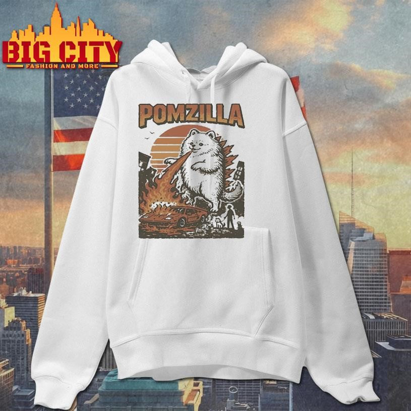 Funny Pomeranian Godzilla Shirt
