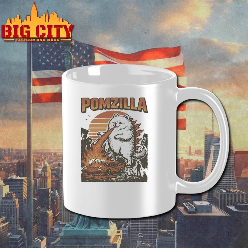 Funny Pomeranian Godzilla Shirt
