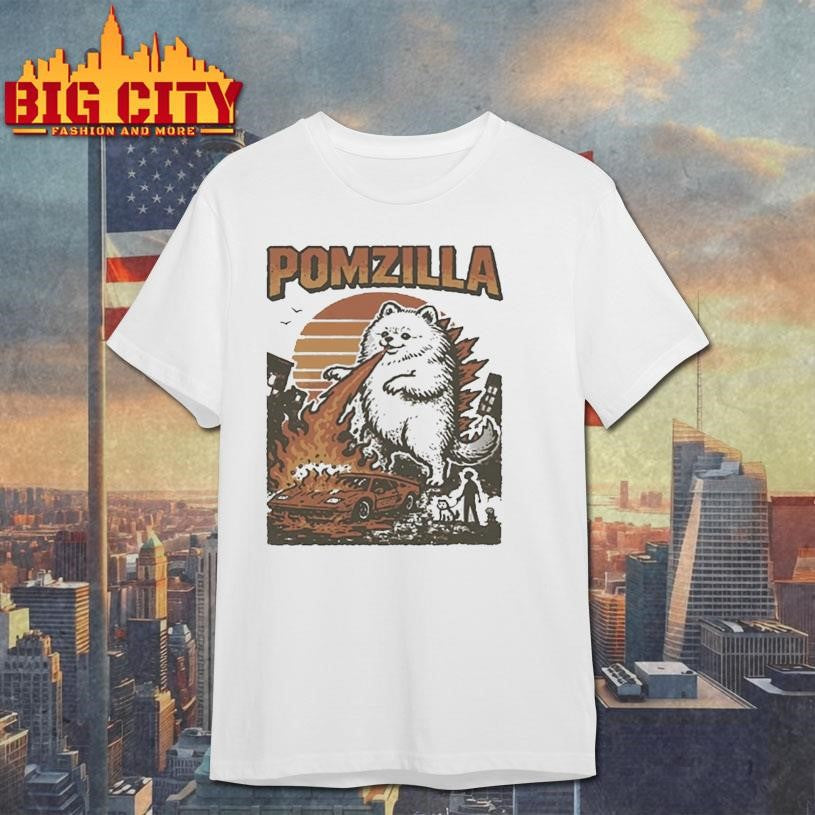 Funny Pomeranian Godzilla Shirt