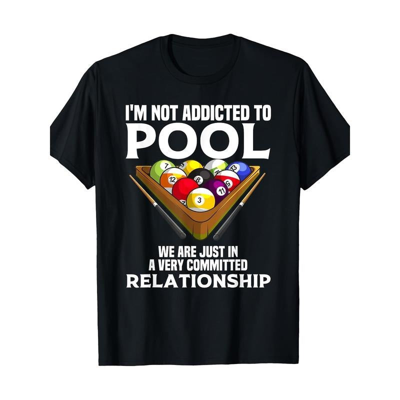 Funny Pool Player Gift For Men Cool Addicted To Billiards 100% CottonT-shirt made in usa Hoodie, Sweatshirt | WearSparks.com