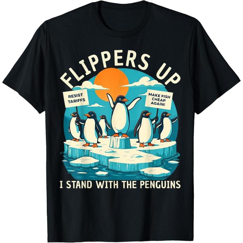 Funny Resist Penguins Protest Against Tariffs T-Shirt Hoodie, Sweatshirt | WearSparks.com