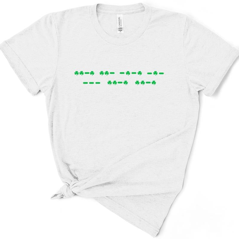 Funny Shamrock F*ck Off Morse Code TShirt Hoodie, Sweatshirt | WearSparks.com
