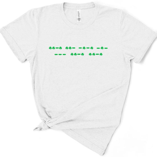 Funny Shamrock F*ck Off Morse Code TShirt Hoodie, Sweatshirt | WearSparks.com