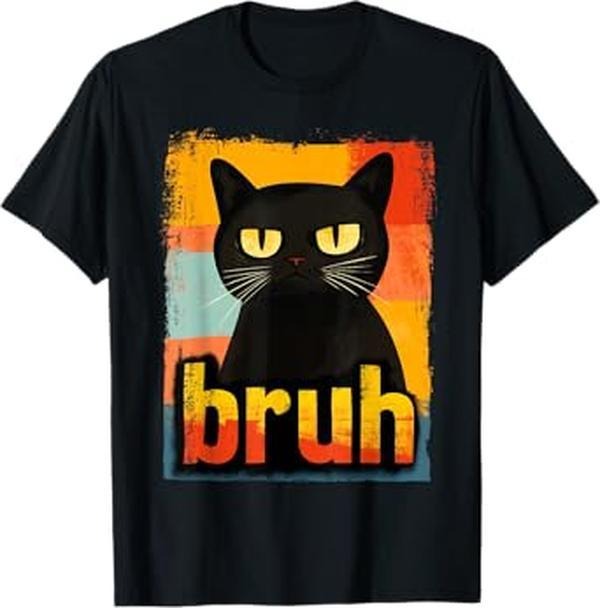 Funny Shirt For Men - Funny Cat Bruh For Men Women Meme Graphic T-Shirt Hoodie, Sweatshirt | WearSparks.com