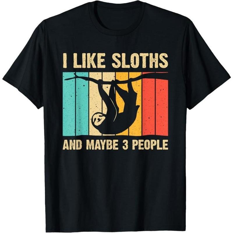 Funny Sloth Design For Sloth Lover Men Introvert T-Shirt Made in USA Hoodie, Sweatshirt | WearSparks.com