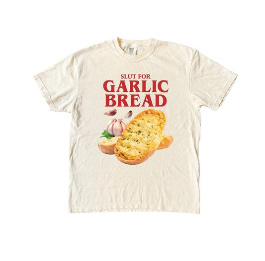 Funny Slut For Garlic Bread T Shirt, Food Lover Comfort Colors T-Shirt Hoodie, Sweatshirt | WearSparks.com