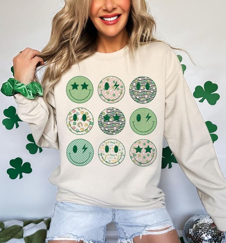 Funny St Patrick's Day Happy Face s St Patrick's Retro St Patrick's Day St Patrick's T-Shirts, Hoodie, Sweatshirt