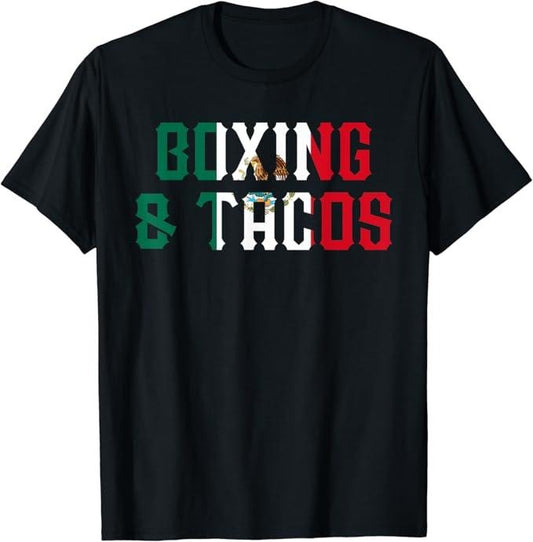 Funny Taco Shirts, Gifts For Mexican Food Lovers, Boxing and Tacos Funny Mexico T-Shirt Menswear Top Casual Classic...