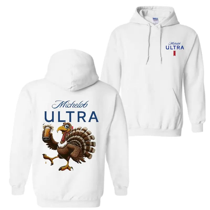 Funny Thanksgiving Turkey Basted - Michelob Ultra Hoodie, T-Shirt For Men For Women Sweatshirt | WearSparks.com